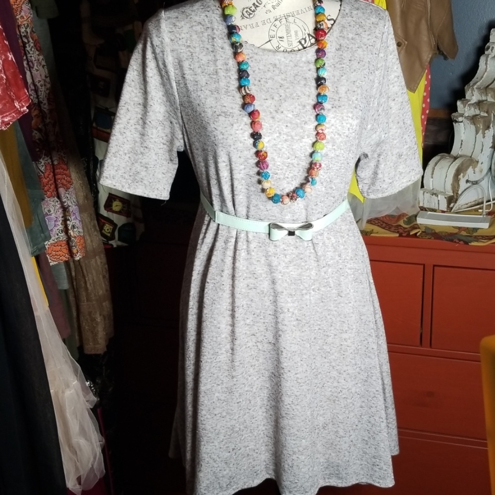 Altar'd State Heather Grey Peephole Back Dress